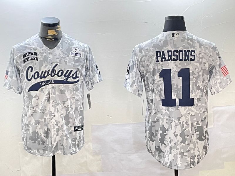 Men Dallas Cowboys #11 Parsons Nike Arctic Camo 2024 Salute to Service Limited NFL Jersey style 4->dallas cowboys->NFL Jersey